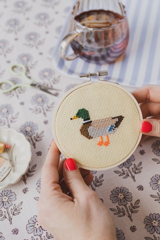 Cotton Clara Cross Stitch Kit / Duck