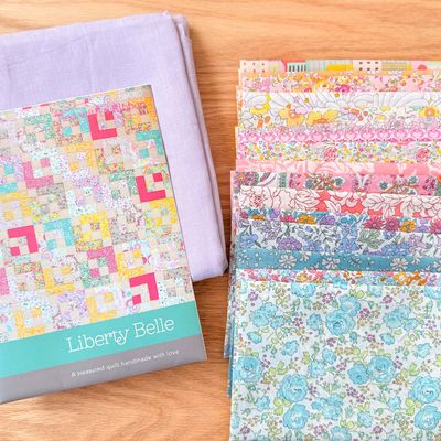 Liberty Belle Kit - 16x Liberty / Lilac Linen + Pattern