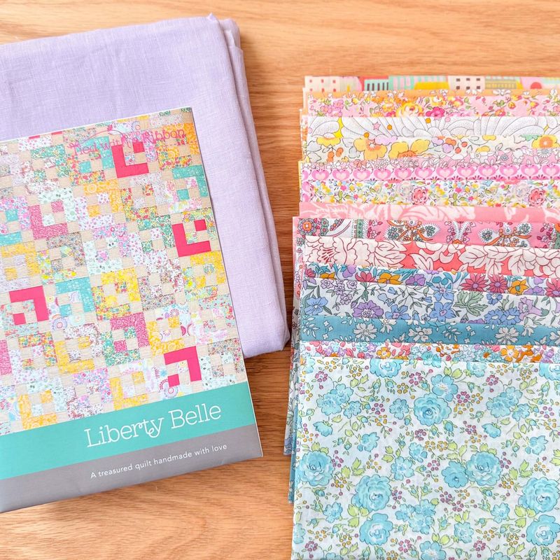 Liberty Belle Kit - 16x Liberty / Lilac Linen + Pattern