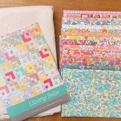 Liberty Belle Kit - 16x Liberty / Silt Linen + Pattern