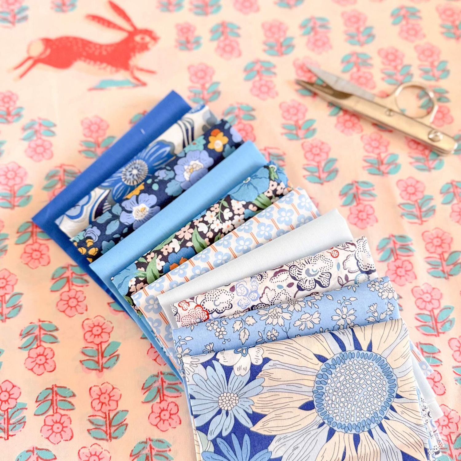 Liberty Tana Lawn Bundle - Blue 10 x 8's