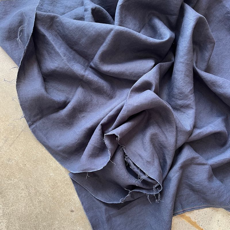 Potters 100% Linen - Navy / Per 25cm