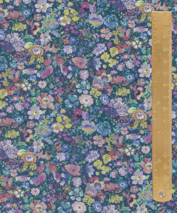 Liberty Tana Lawn - Floral Journey / Classic Garden - Blue / 25cm