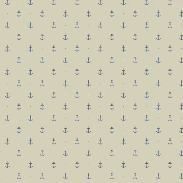 Conversational Prints / Anchors Blue / 25cm