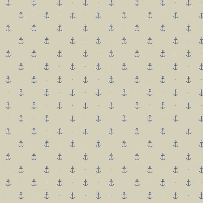 Conversational Prints / Anchors Blue / 25cm