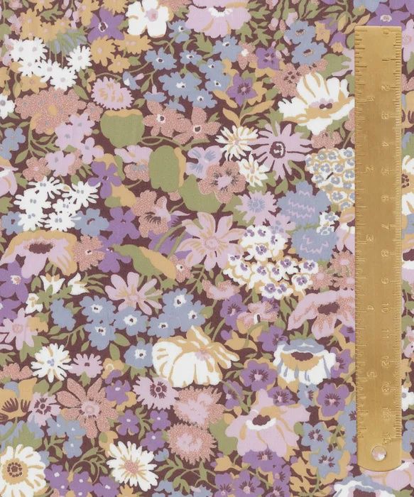 Liberty Tana Lawn / Metallic - Thorpe B (Purple) / 25cm