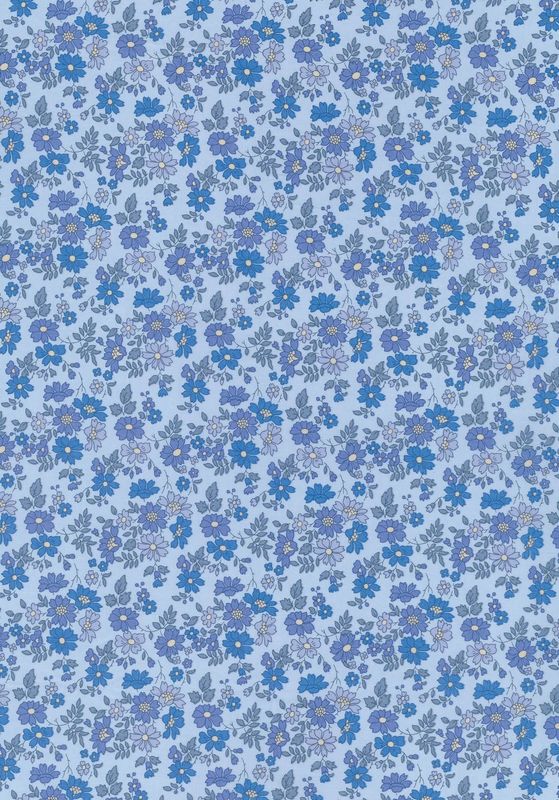 Liberty Tana Lawn Bespoke / Capel Floret Y - Blues / 25cm