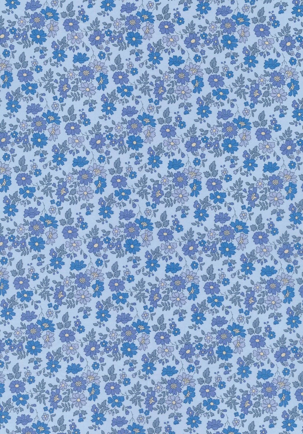 Liberty Tana Lawn Bespoke / Capel Floret Y - Blues / 25cm