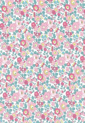 Liberty Tana Lawn Bespoke / Betsy W Pink / 25cm
