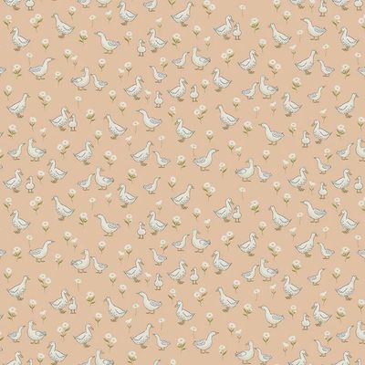 Little Ones / Ducks - Coral / Per 25cm