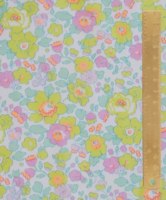 Liberty Tana Lawn / Betsy Citron + Neon Orange / 25cm