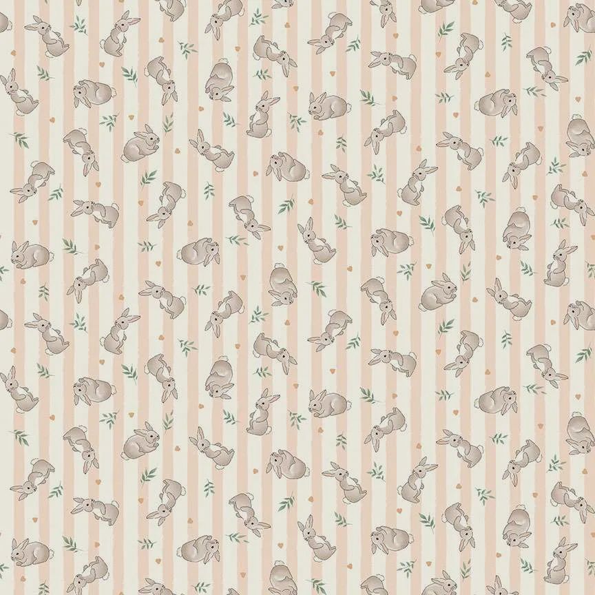 Little Ones / Bunnies - Coral / Per 25cm