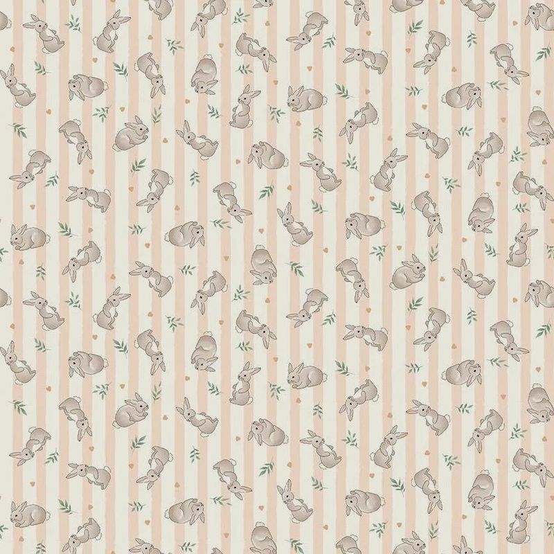 Little Ones / Bunnies - Coral / Per 25cm