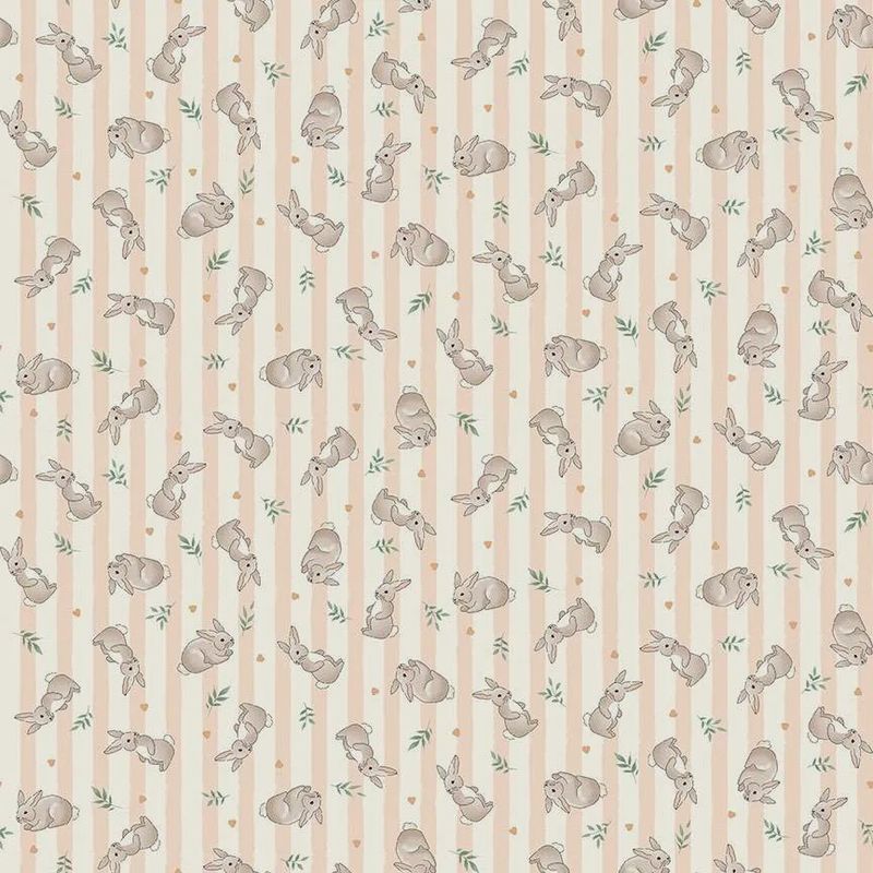 Little Ones / Bunnies - Coral / Per 25cm