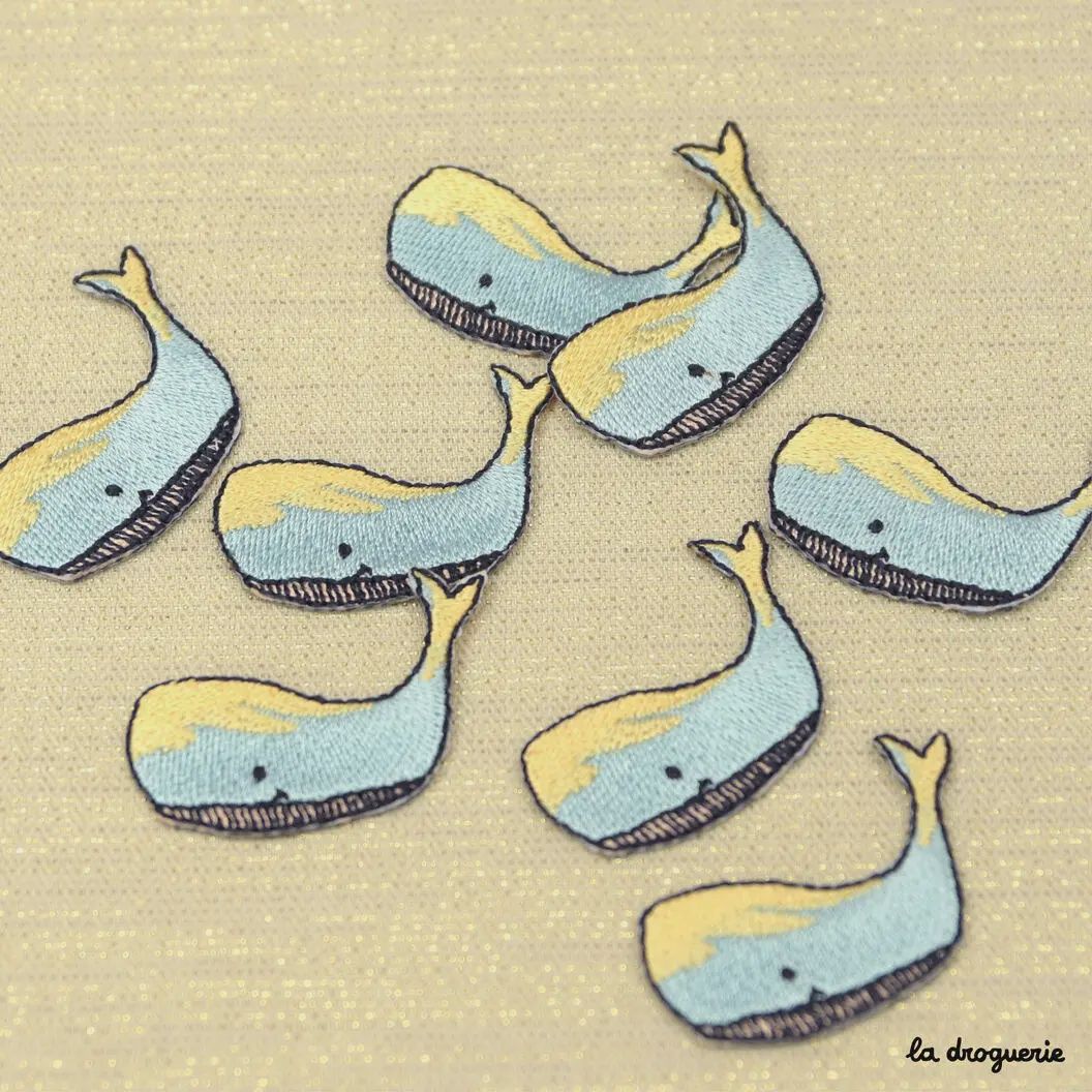 Iron on Felt Patch / Blue Whale