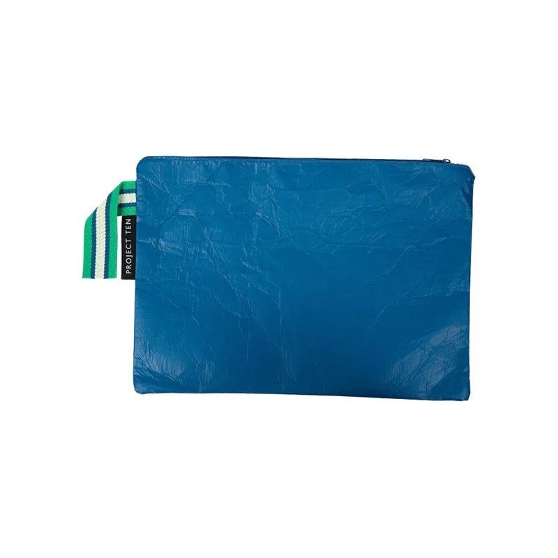 Project 10 Large Zip Pouch, Print: Navy