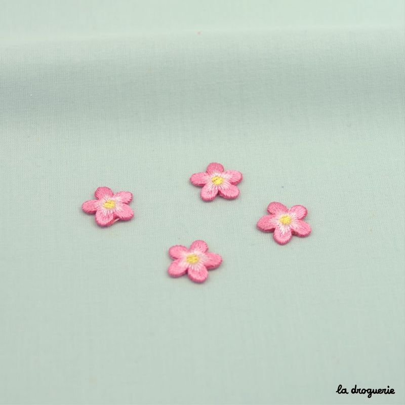 Iron on Patches Pk 4 / Field Flowers - Rose Colour