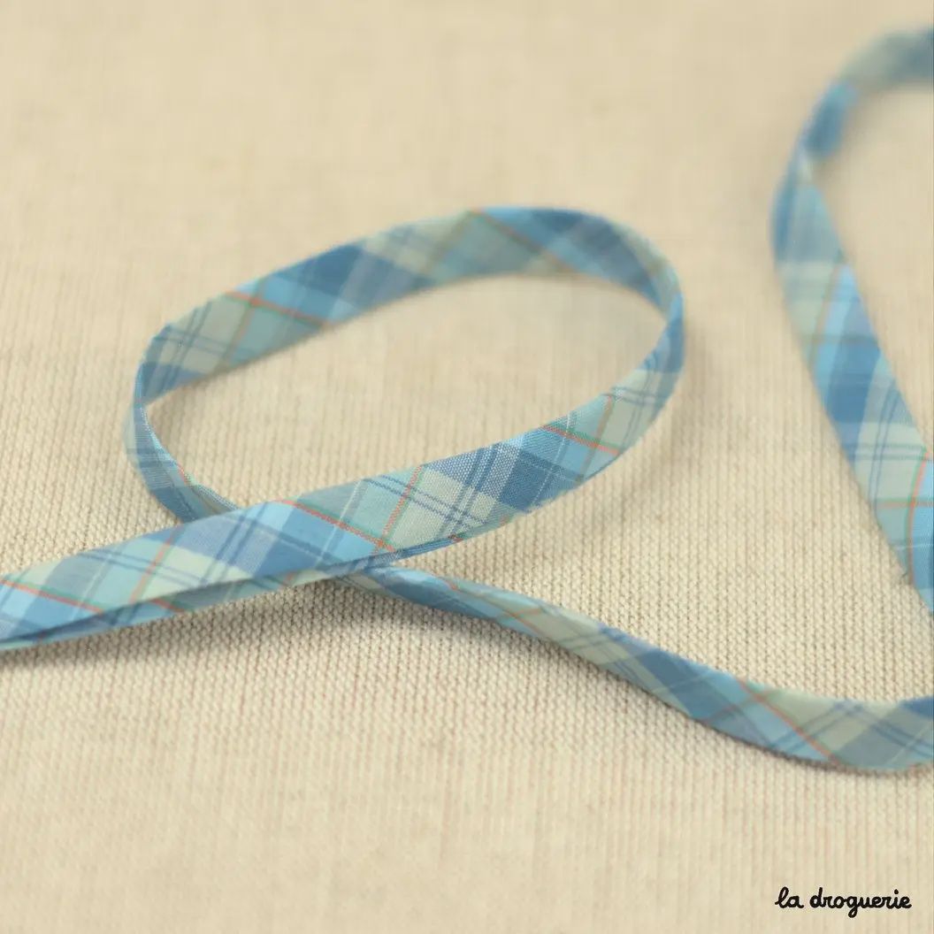 La Drogeurie Bias Binding / Aqua - 10mm / Per Metre