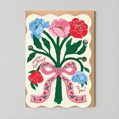 Floral Bunch Cut Out / Birthday Card