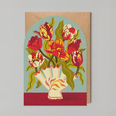 Tulips Cut Out / Greeting Card
