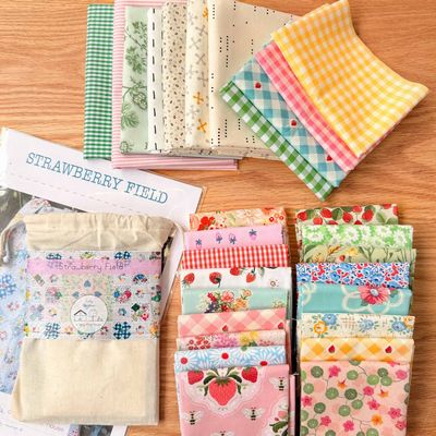 Judy Newman Strawberry Fields Kit / Fabric + Pattern + Templates