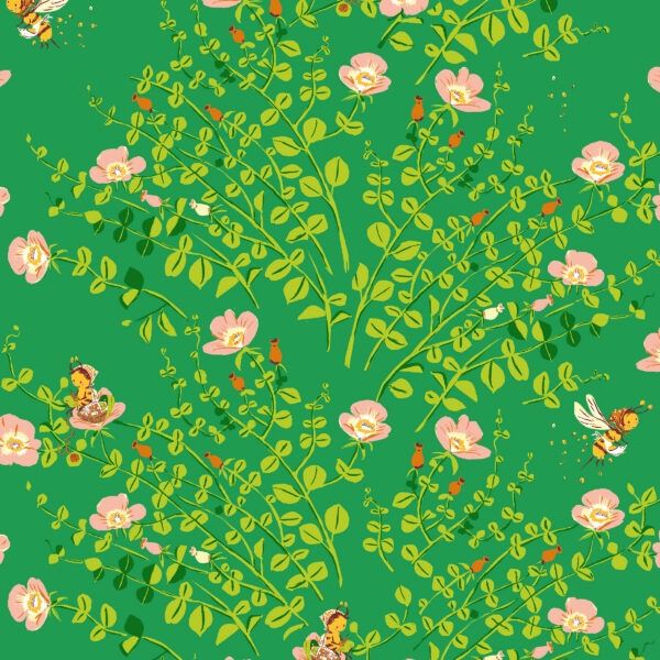 Heather Ross Favourites / Nanny Bee - Jade / per 25cm