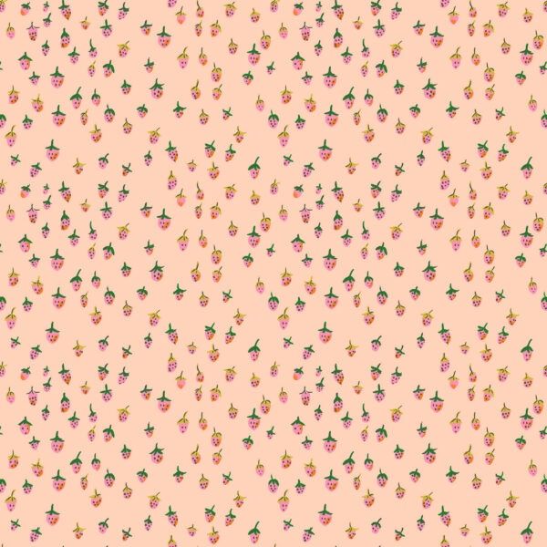 Heather Ross Favourites / Field Strawberries - Blush / per 25cm