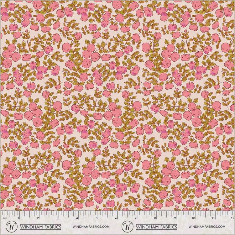 Heather Ross Favourites / Apples - Blush / per 25cm