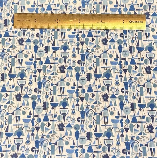 Liberty Tana Lawn Remnant - 1.4m Bauhaus Showman C