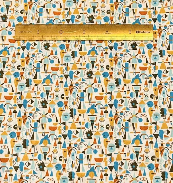 Liberty Tana Lawn Remnant - 1m Bauhaus Showman B