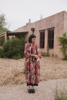 Metta / Oak Gathered Waist Dress / Sunset Garden Chintz