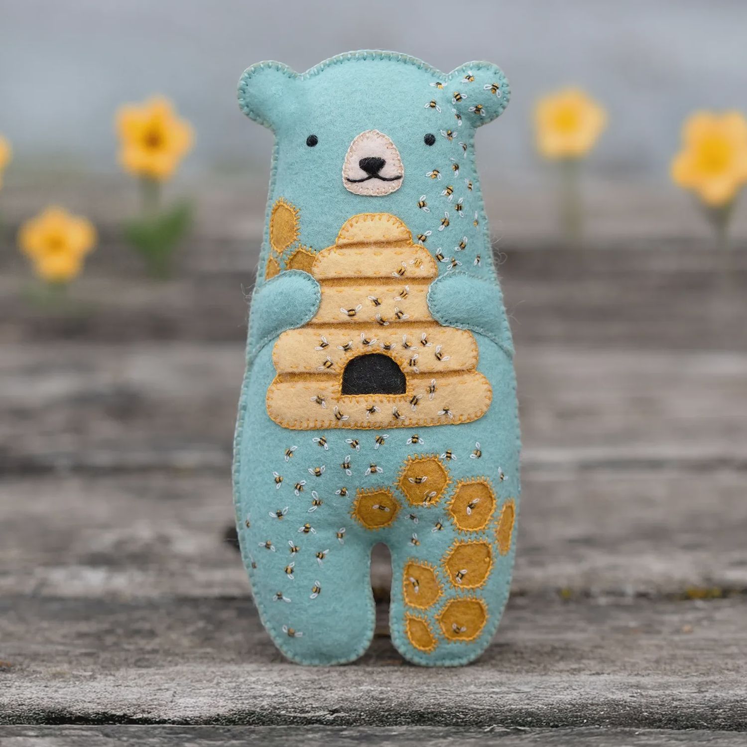 Kiriki Embroidered Felt Doll Kit / Honeybear