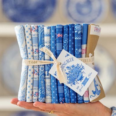 Tilda Something Blue Bundle / Blenders, Borders + Labels