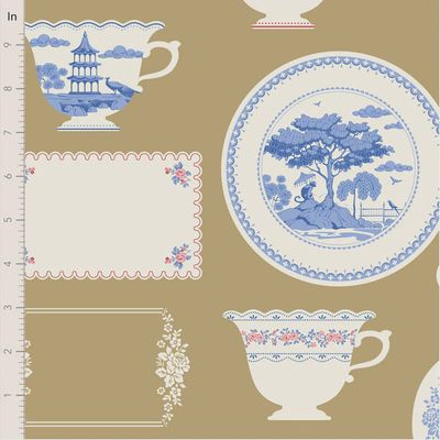 Tilda Something Blue / Labels + Ornaments in Ochre / Per 25cm