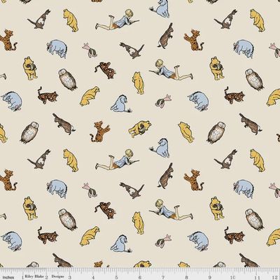 Riley Blake Winnie the Pooh / Characters - Cream / Per 25cm