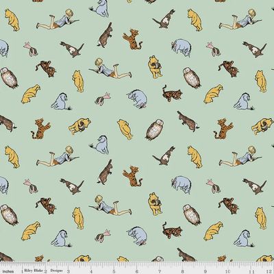 Riley Blake Winnie the Pooh / Characters - Green / Per 25cm