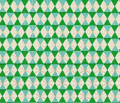 Ruby Star Merry Happy / Geometric Metallic - Verdant / Per 25cm