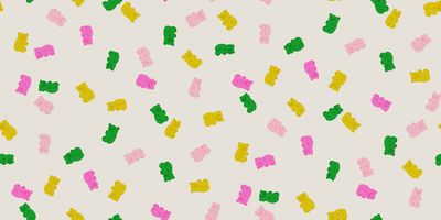 Ruby Star Merry Happy / Gummies - Natural / Per 25cm