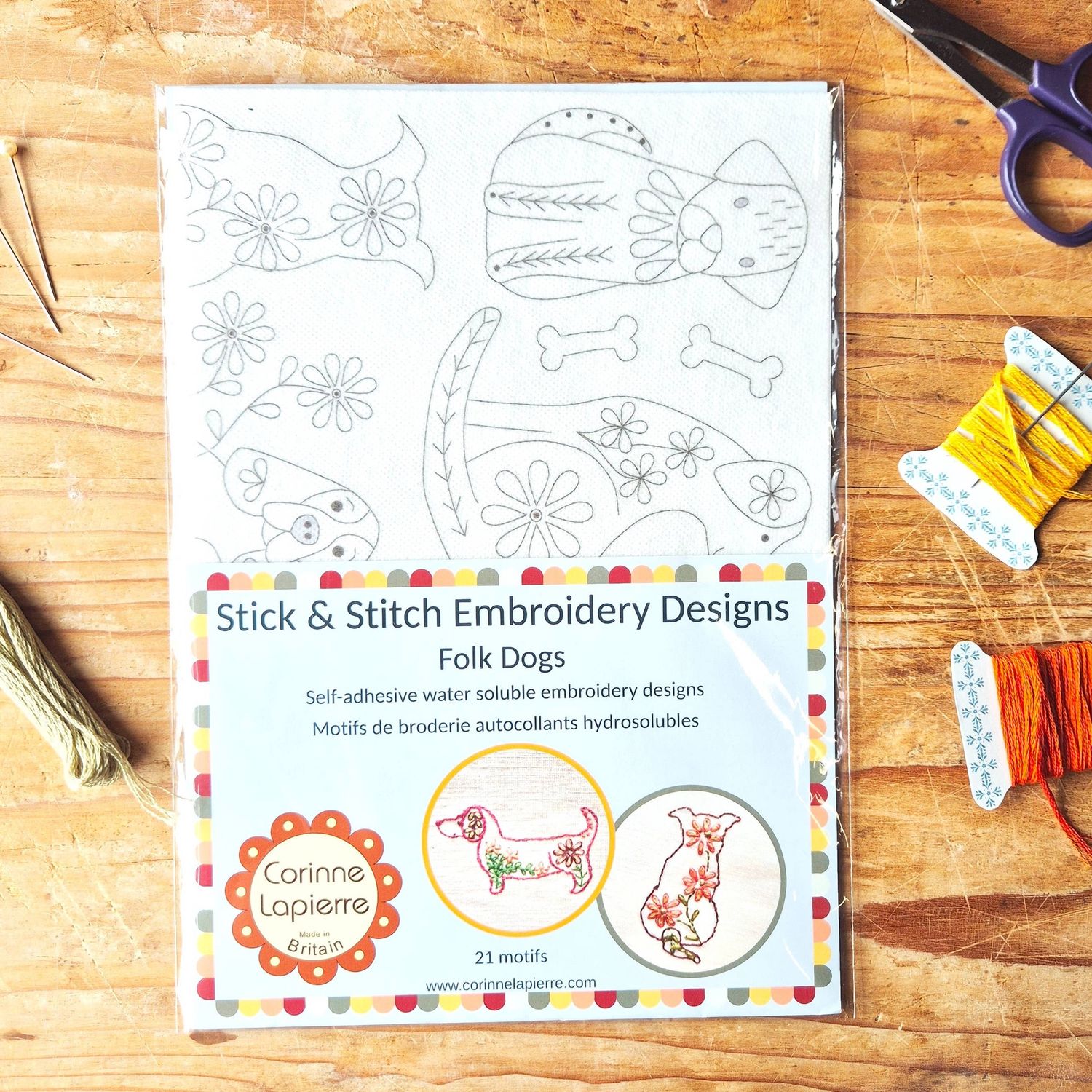 Stick &amp; Stitch Embroidery Designs / Folk Dogs