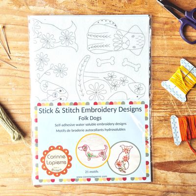 Stick &amp; Stitch Embroidery Designs / Folk Dogs