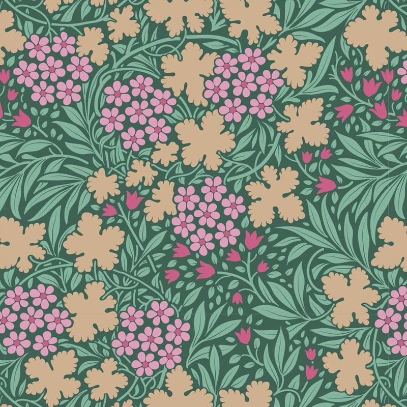Tilda Hibernation Collection / Autumn Bloom - Sage / Per 25cm