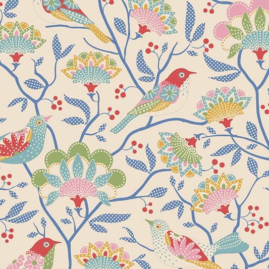 Tilda Jubilee Collection / Bird Tree - Creme / Per 25cm