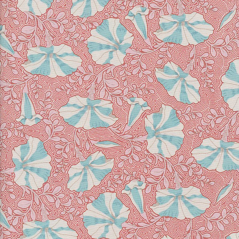 Tilda Garden Life Collection / Striped Petunia - Coral / Per 25cm