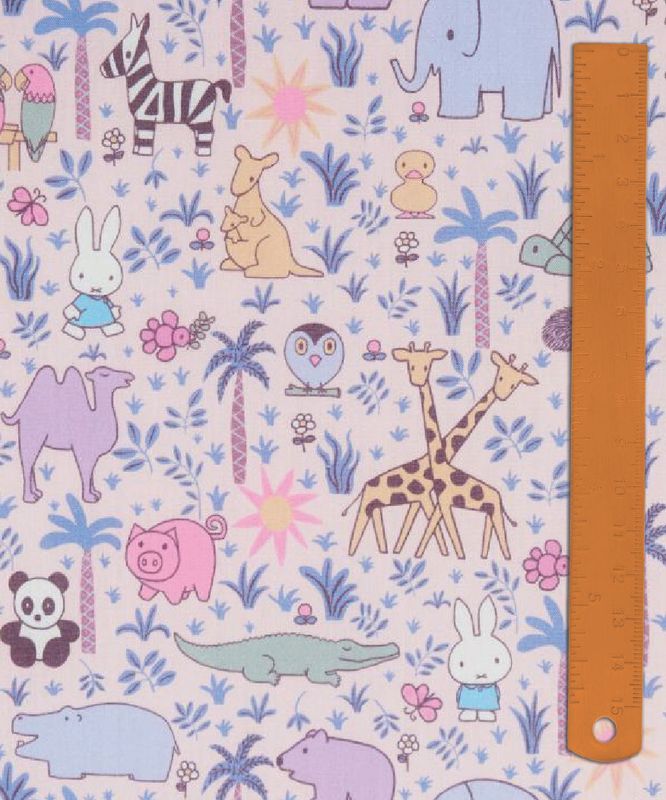 Liberty Tana Lawn x Miffy Japan / Zoology D / 25cm