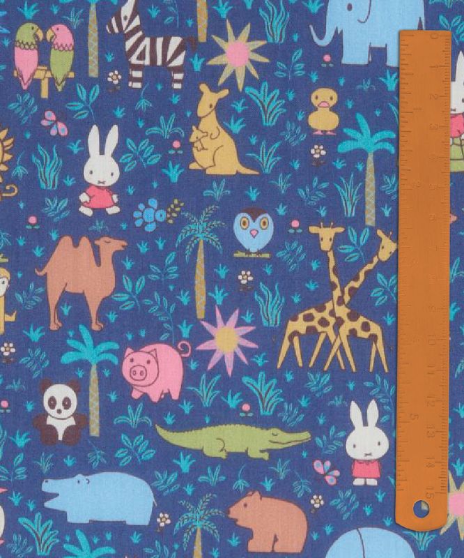 Liberty Tana Lawn x Miffy Japan / Zoology E / 25cm