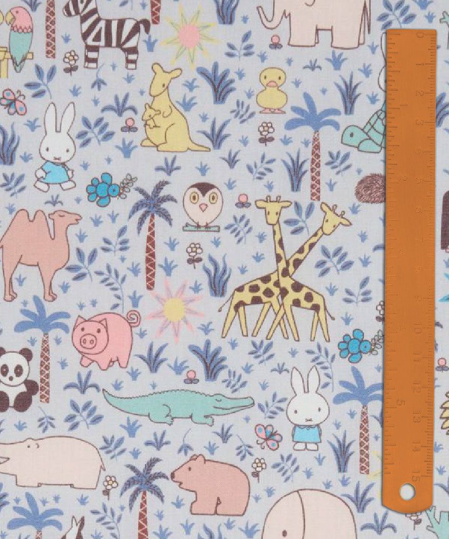 Liberty Tana Lawn x Miffy Japan / Zoology F / 25cm