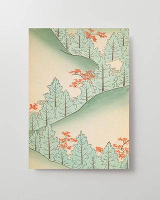 Kiku Print Greeting Card / Maple Forest