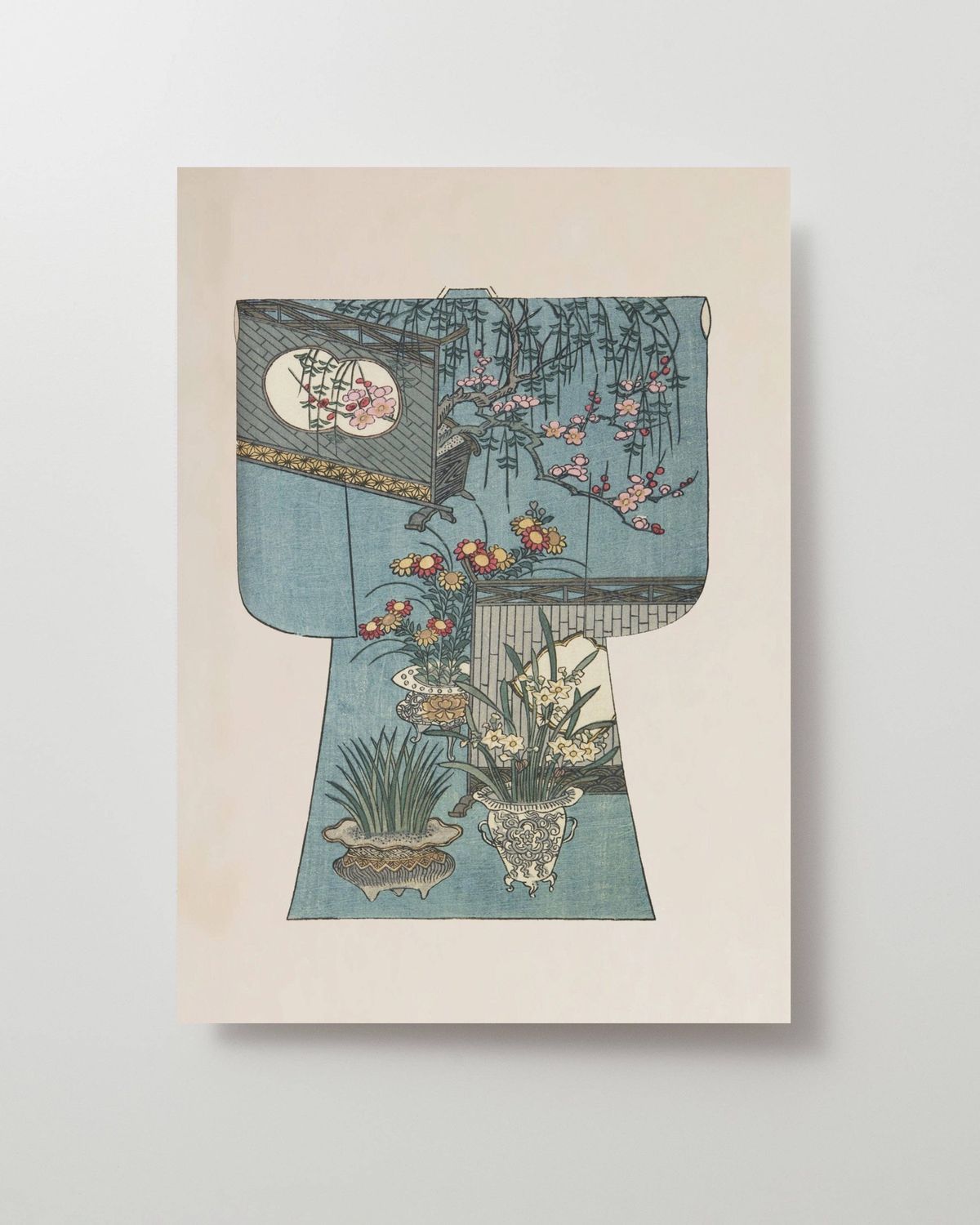 Kiku Print Greeting Card / Bonsai