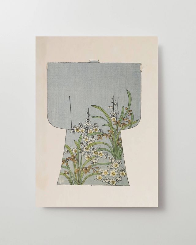 Kiku Print Greeting Card / Blossoming Kimono