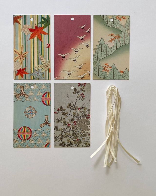 Kiku Print Gift Tags / Set of 5